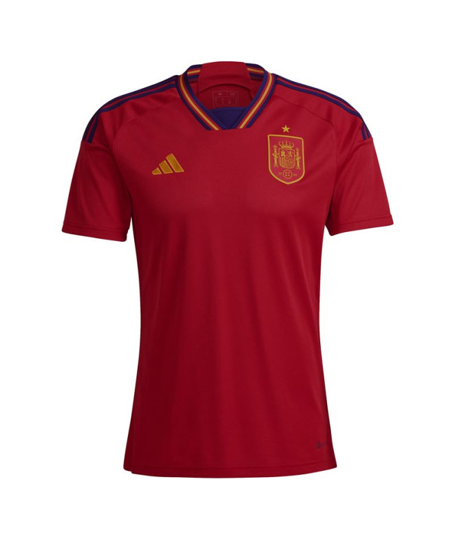 Camisola de futebol vermelha adidas Espanha 22 1º Kit masculino
