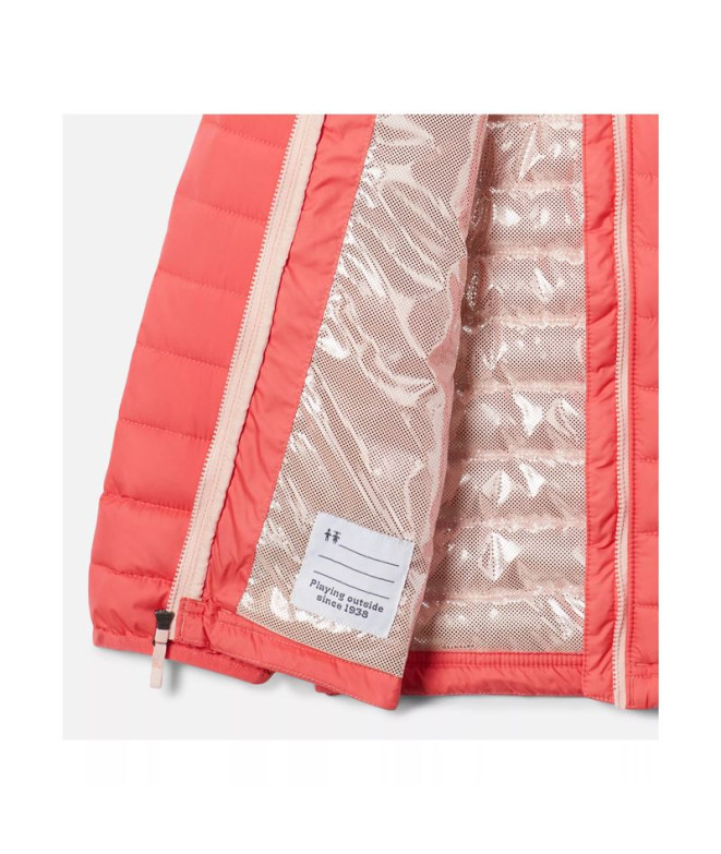 Casaco Powder Lite™ para rapariga da Columbia Rosa
