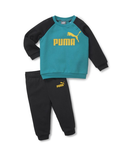 Conjunto Puma Minicats Essentials Raglan Bebé Azul
