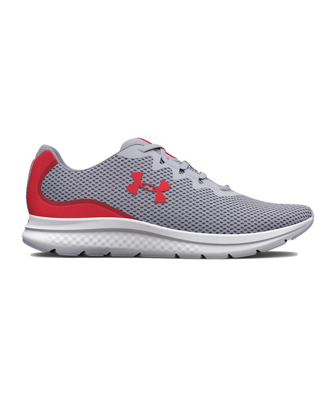 Chaussures de running grises Under Armour Charged Impulse 3 Homme