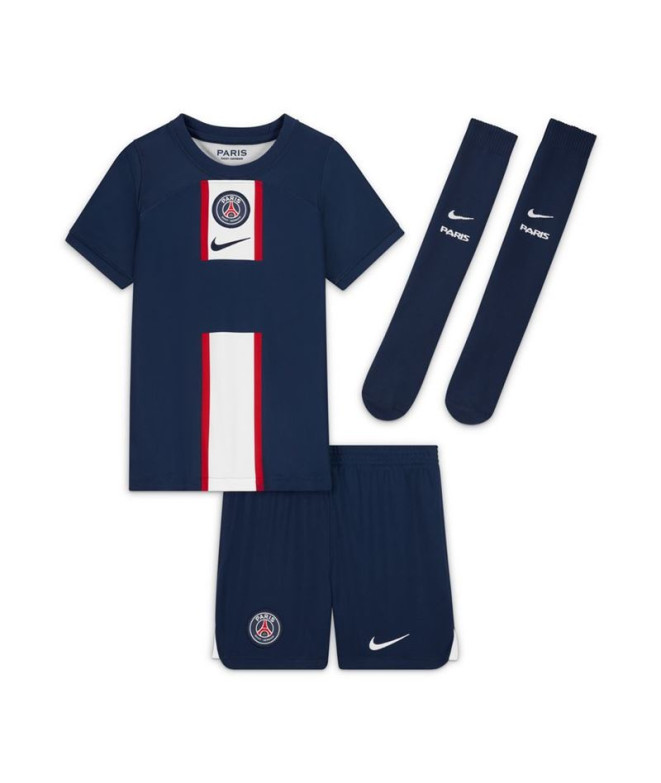 Conjunto de futebol Nike Paris Saint-Germain primeiro kit azul Infantil
