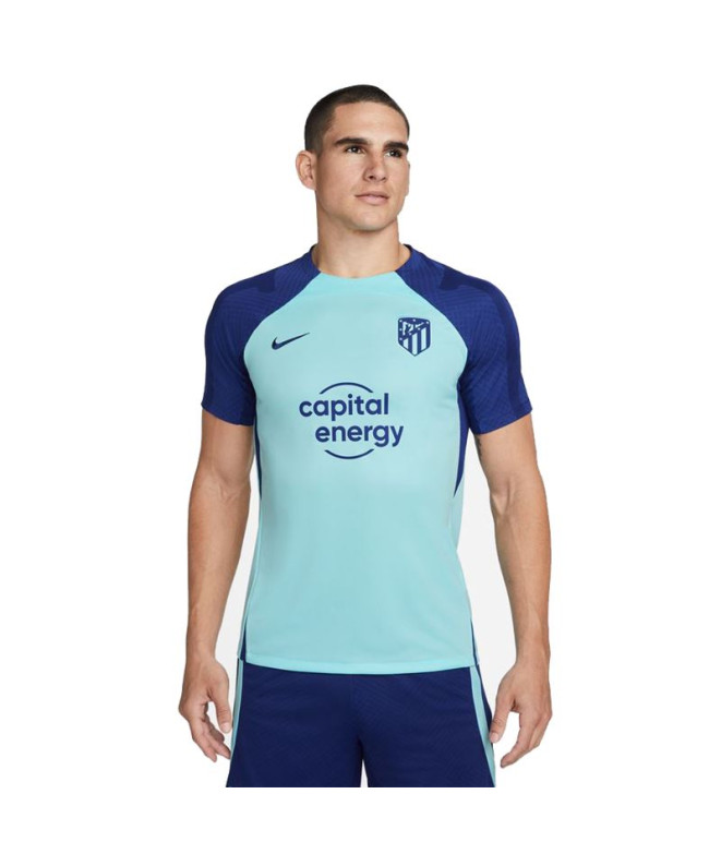 Camisa de futebol azul do Atlético de Madrid Nike Strike Camisa de futebol masculina do Atlético de Madrid