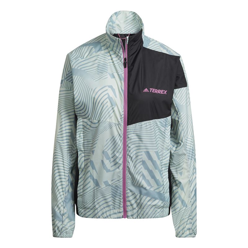 adidas Chaqueta Cortavientos Mujer - Agravic Trailrunning - wonder steel  HT9407