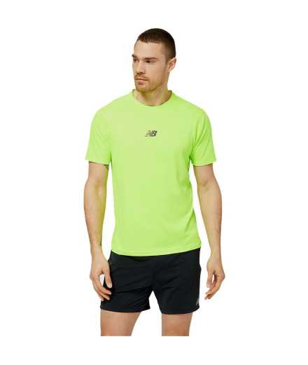 Camiseta New Balance Impact Run Masculina Verde