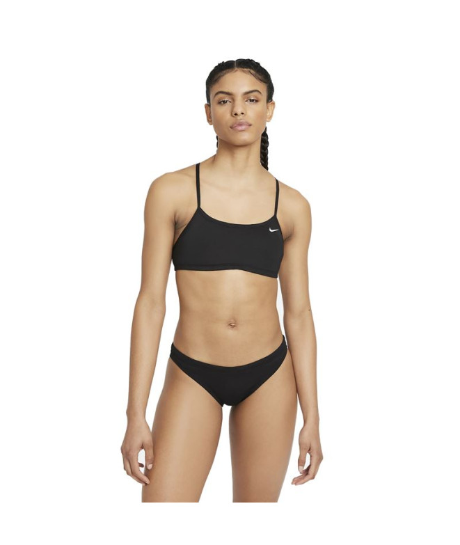 Bikini de Playa Y Piscina Nike Racerback Mujer Negro