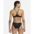 Biquíni de Praia e piscina Nike Racerback Mulher Preto