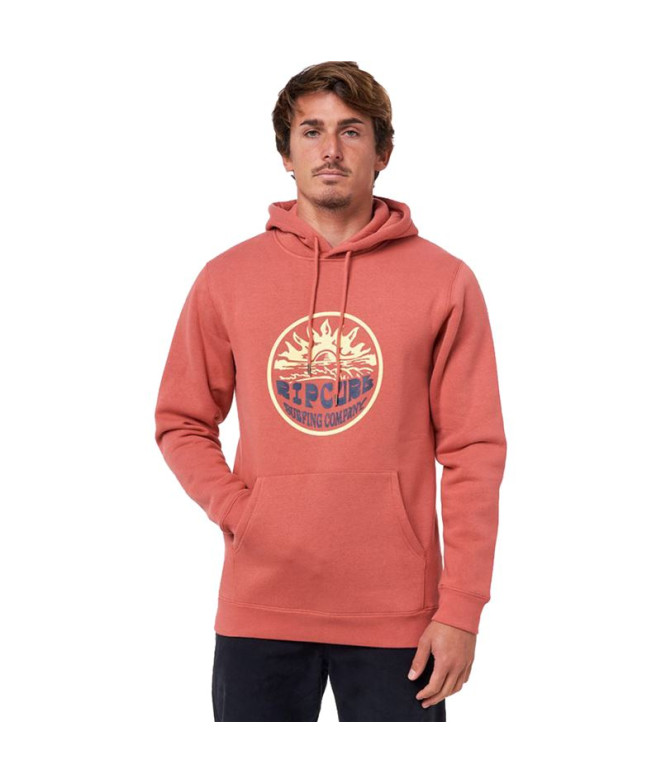 Pink Hoodie Rip Curl Down The Line Men's