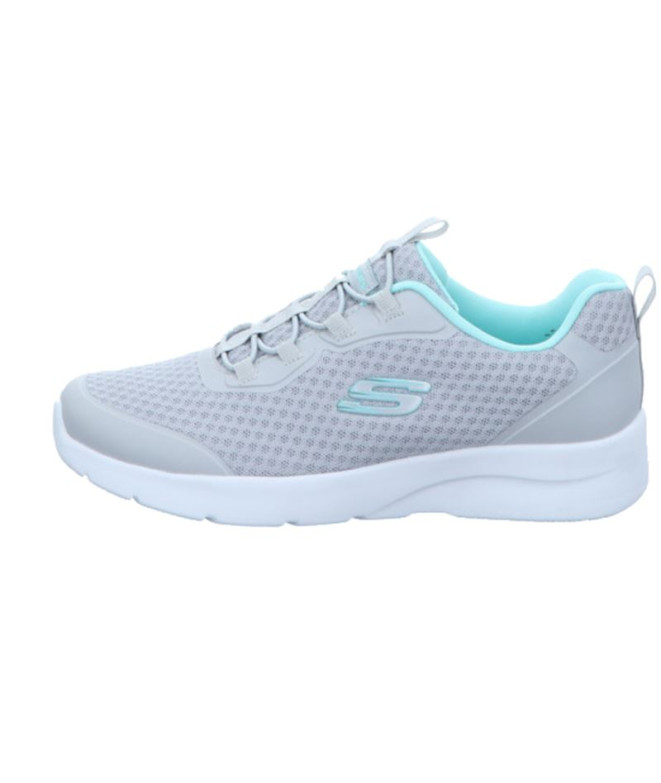 Chaussures Skechers Dynamight 2.0-Social Femme Gris Maille/Aqua Trim