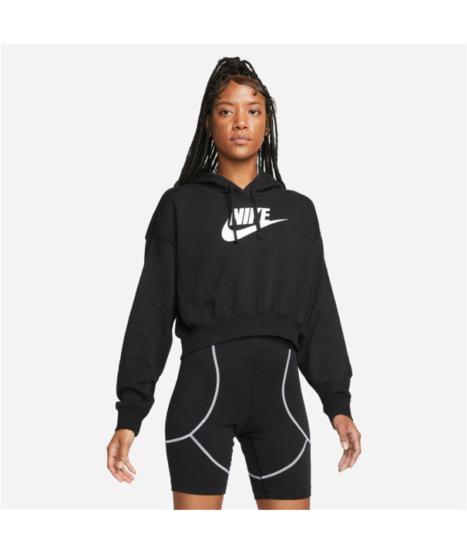 Sudadera Nike Sportswear Club Fleece negro Mujer