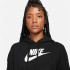 Sudadera Nike Sportswear Club Fleece negro Mujer