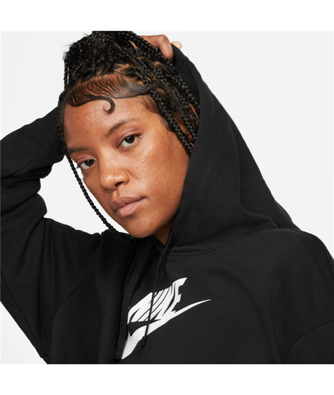 Sudadera Nike Sportswear Club Fleece negro Mujer