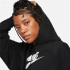 Sudadera Nike Sportswear Club Fleece negro Mujer
