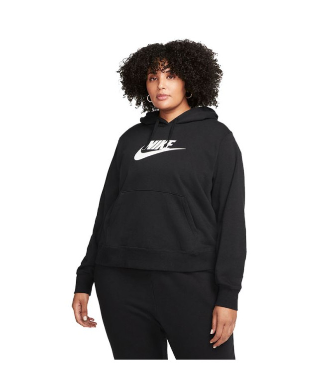 Sweatshirt Nike Sportswear Club Fleece Large size black Women's