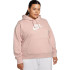Moletom Nike Sportswear Club Fleece Grande Rosa Mulher