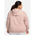Moletom Nike Sportswear Club Fleece Grande Rosa Mulher