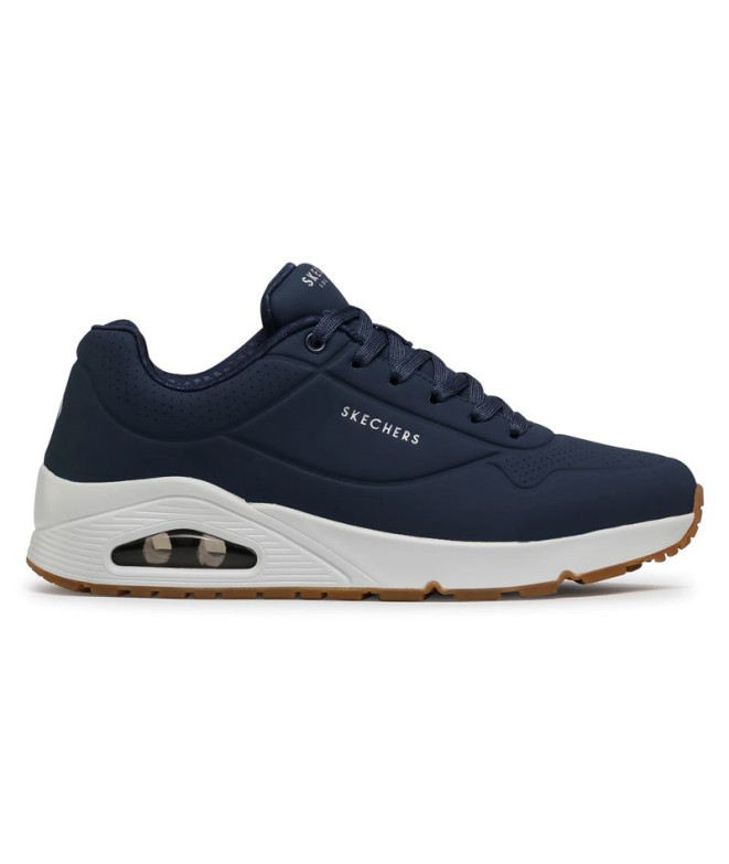 SapatilhasSkechers Uno - Stand On Air Homem Navy Durabuck/Trim