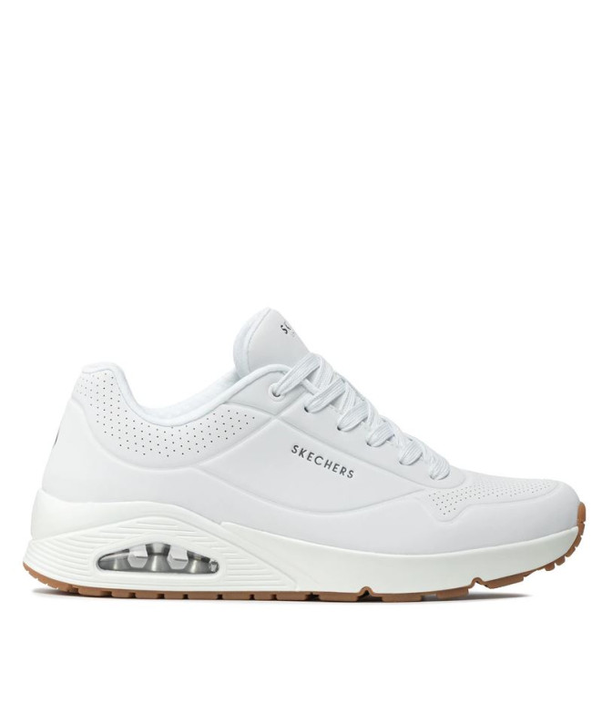 SapatilhasSkechers Uno - Stand On Air Homem Durabuck/Trim branco