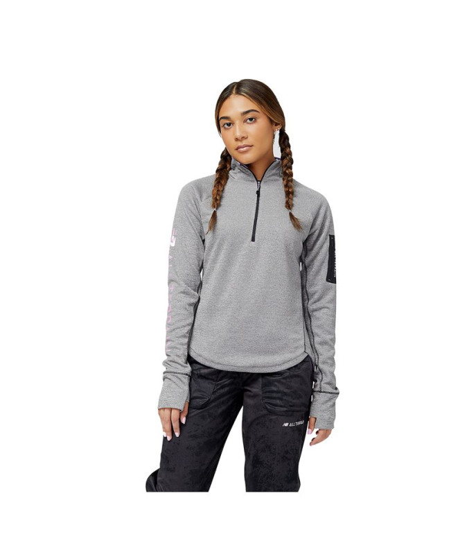 Sweatshirt de trail New Balance Impact Run AT grey Women's