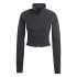Casaco de ioga adidas Aeroready Studio Preto Casaco de ioga para mulher