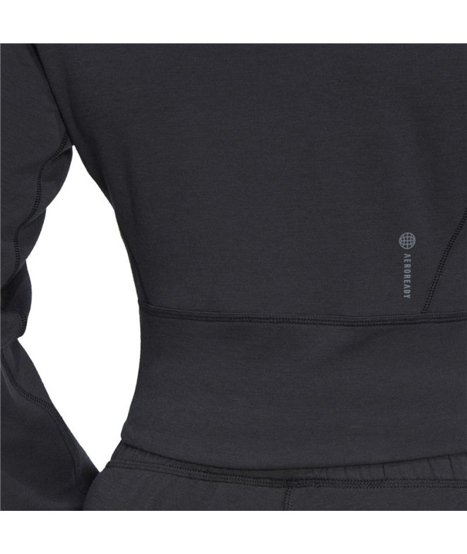 Casaco de ioga adidas Aeroready Studio Preto...