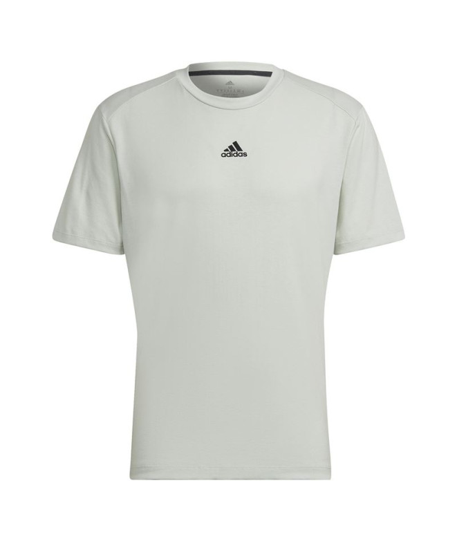 Camiseta de yoga adidas Aeroready blanco Hombre