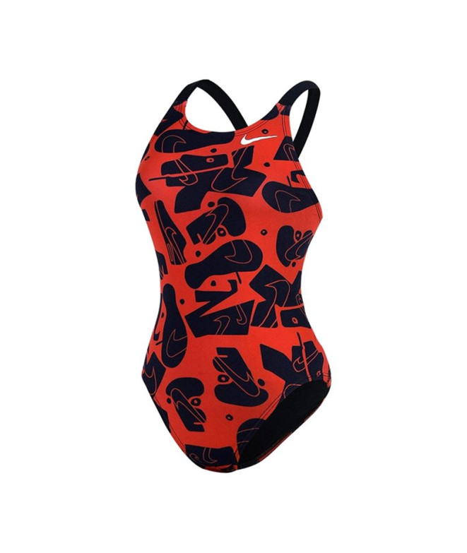 Calções de banho Nike Fastback Vermelho para mulher