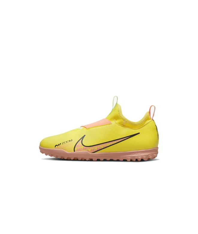 Chaussures de football Nike Zoom Mercurial Vapor 15 Academy TF jaune Enfant