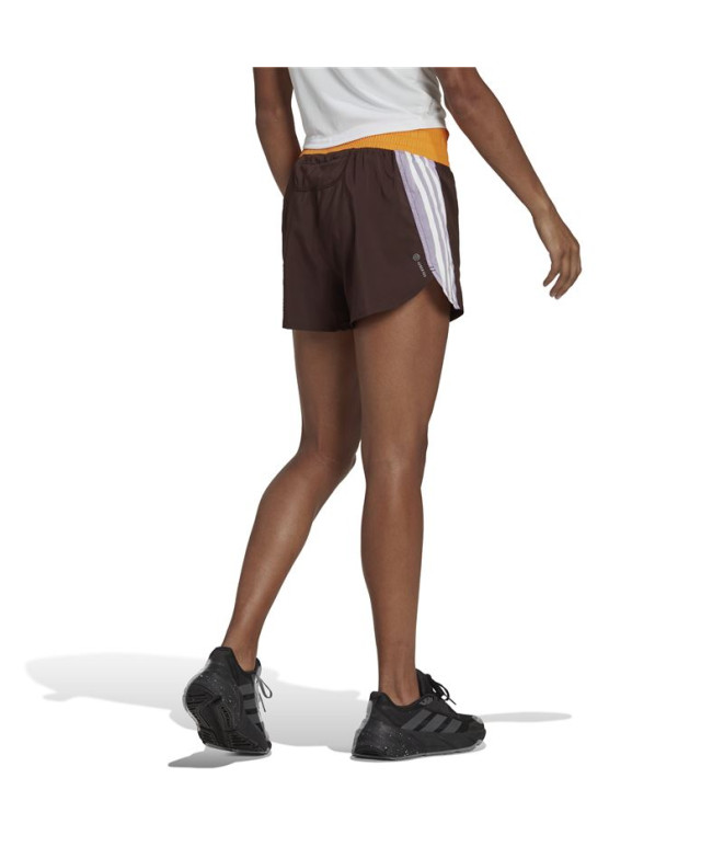 Calças Running adidas Hyperglam Castanho para...