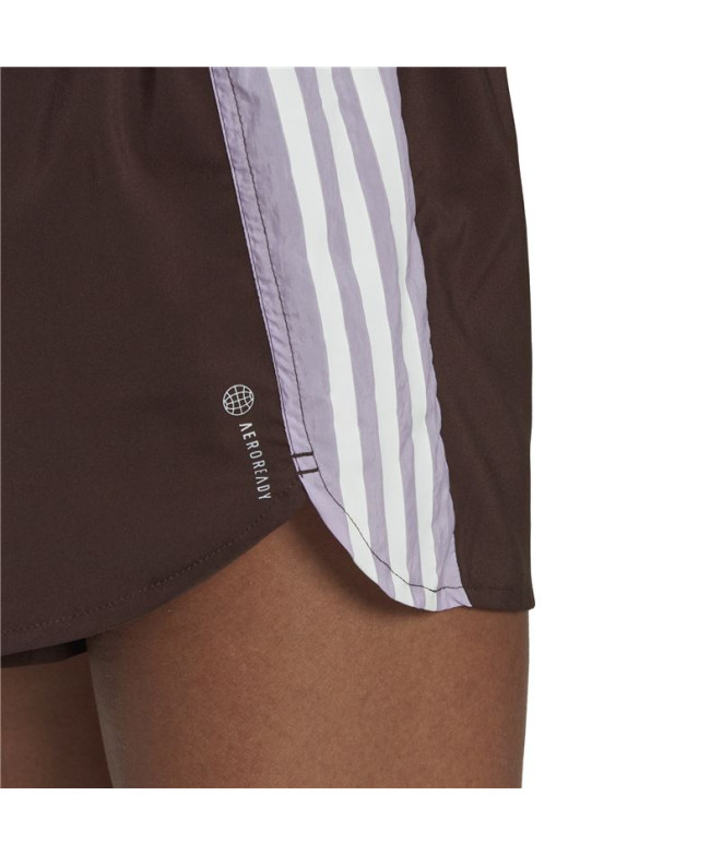 Calças Running adidas Hyperglam Castanho para...