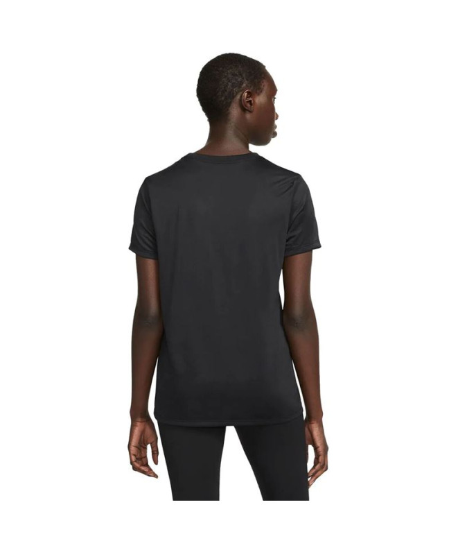 Camiseta de running Nike Dri-FIT negro Mujer