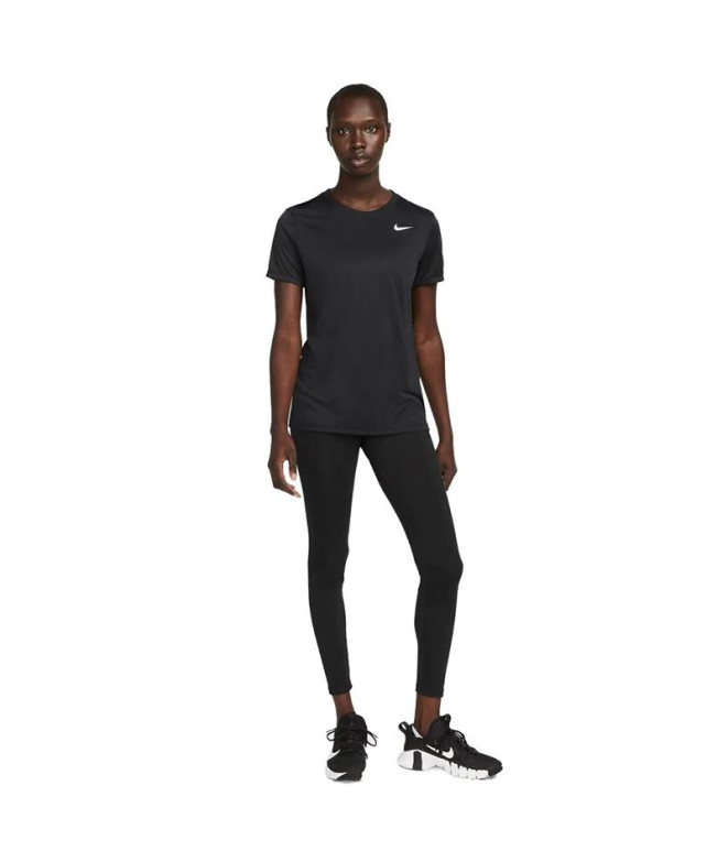 Camiseta de running Nike Dri-FIT preto Mulher