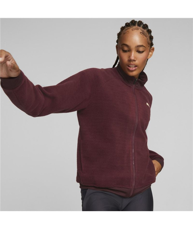 Casaco de fitness Puma Fit Sherpa vermelho...