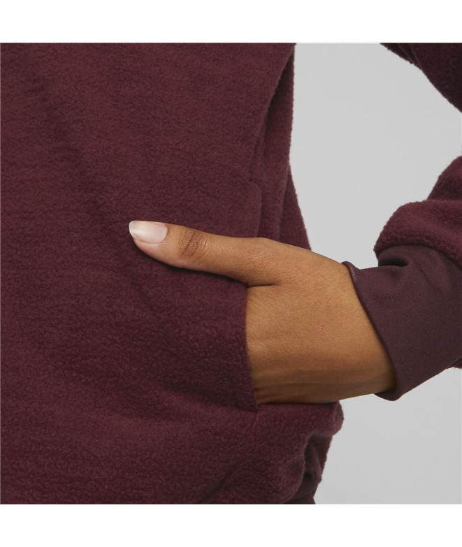 Chaqueta de fitness Puma Fit Sherpa vino tinto...