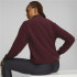 Casaco de fitness Puma Fit Sherpa vermelho vinho para mulher