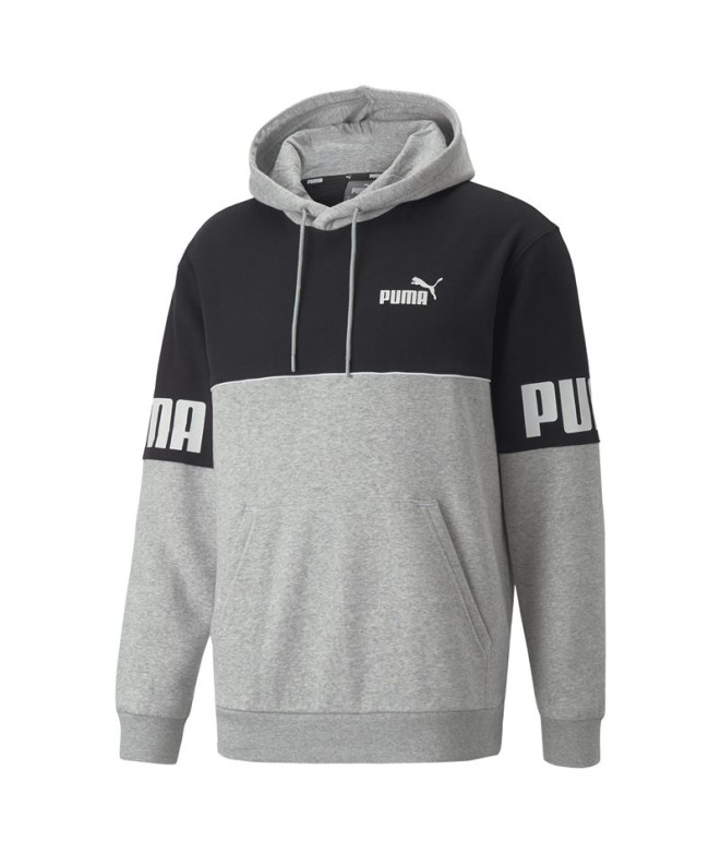 Sweatshirt Puma Power Colorblock cinzento Homem