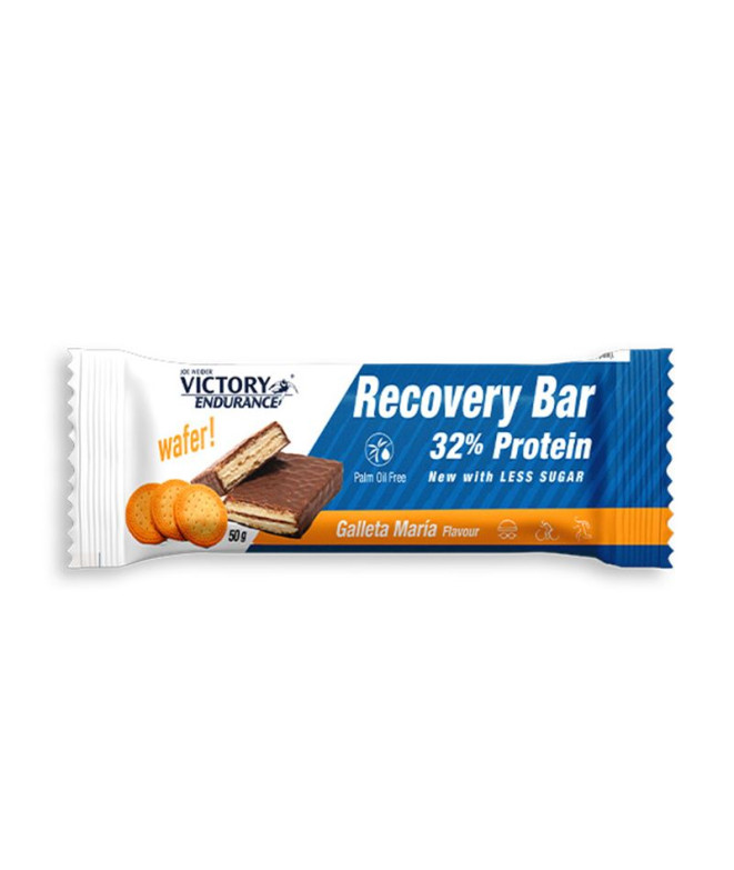 Barritas Victory Endurance Recovery Bar 32% Whey Protein Galleta maria