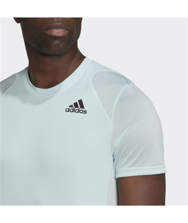 Camiseta adidas Club Tennis 3 bandas azul Hombre