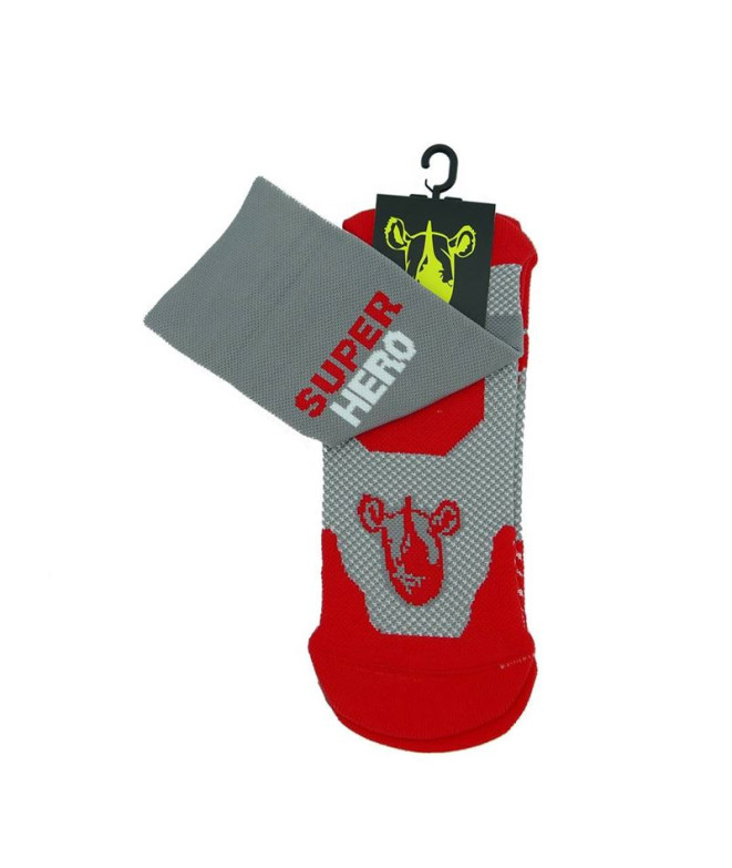 Calcetines Running Kamuabu uper Hero Gris Unisex