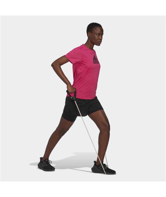 T-shirt adidas Designe 2 Move Logo fuchsia...