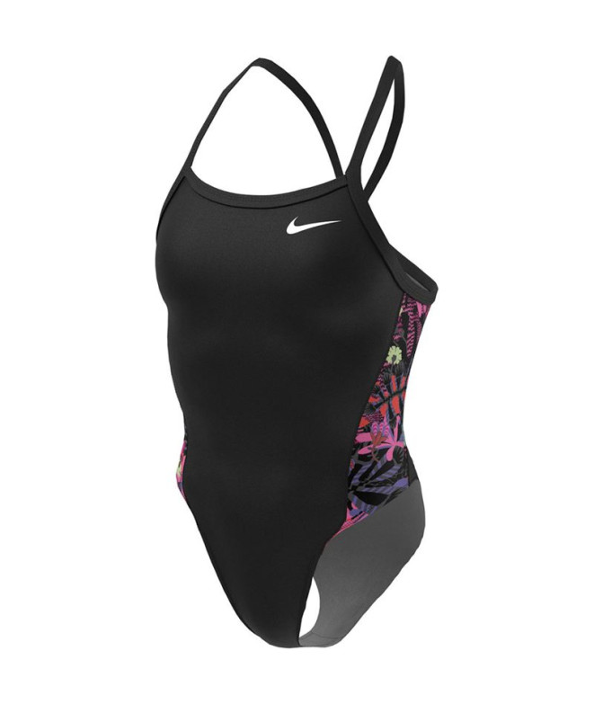 Bañador de natación Nike Fastback negro mujer