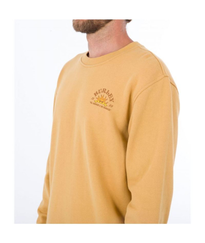 Sweatshirt Hurley No Bummers yellow Man