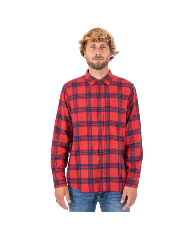 Hurley Shirt Portland Organic Hommes Rouge