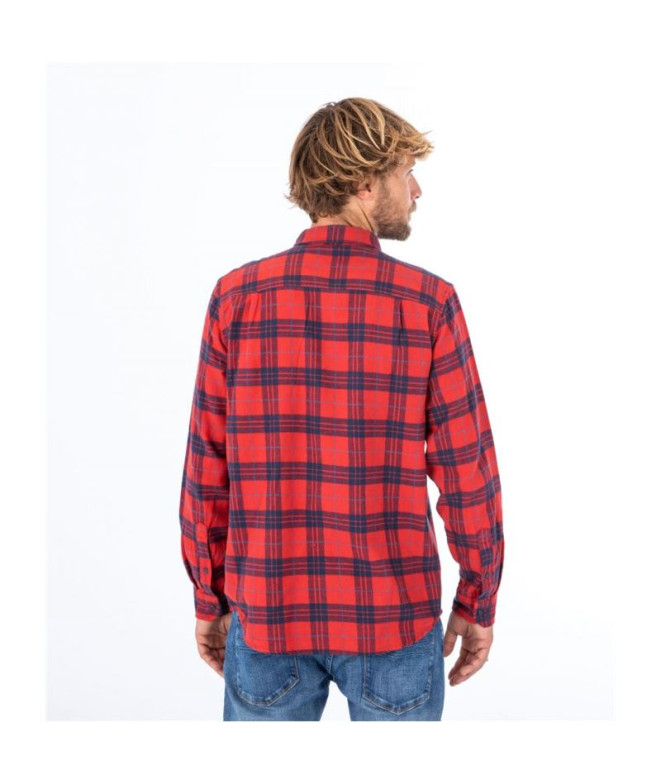 Hurley Shirt Portland Organic Hommes Rouge