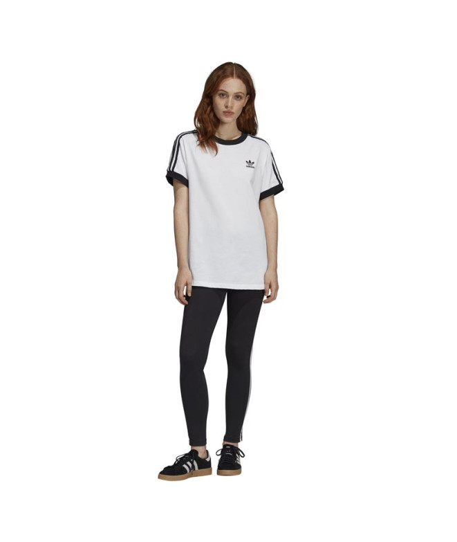 Camiseta adidas Originals 3 Stripes branco Mulher