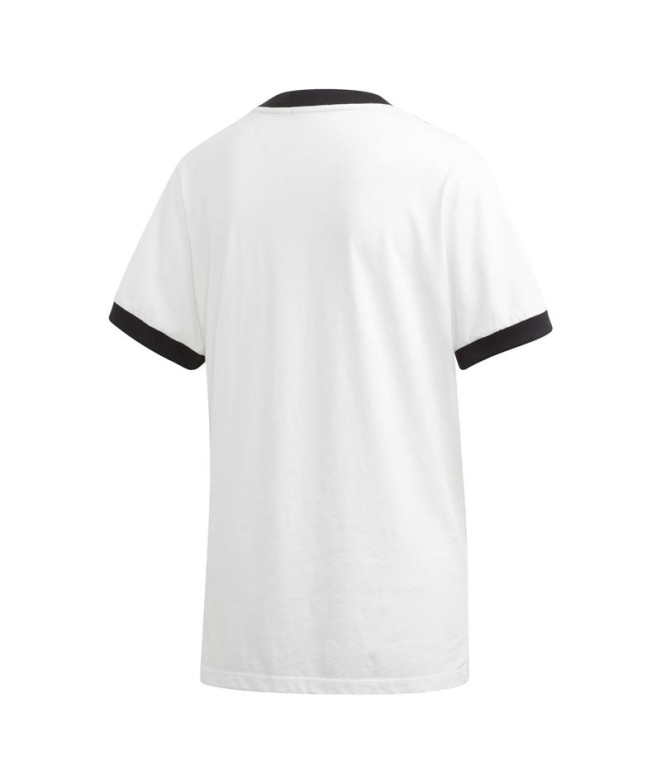 Camiseta adidas Originals 3 Stripes branco Mulher