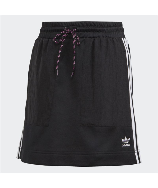 Saia adidas 3 Stripes black Mulheres