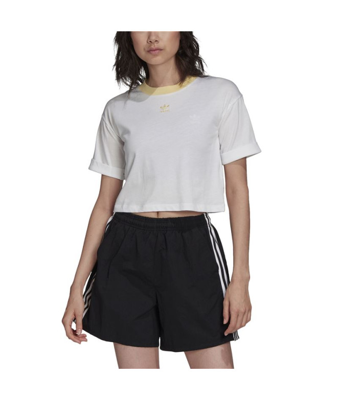 T-shirt adidas Petit trèfle blanc Femme