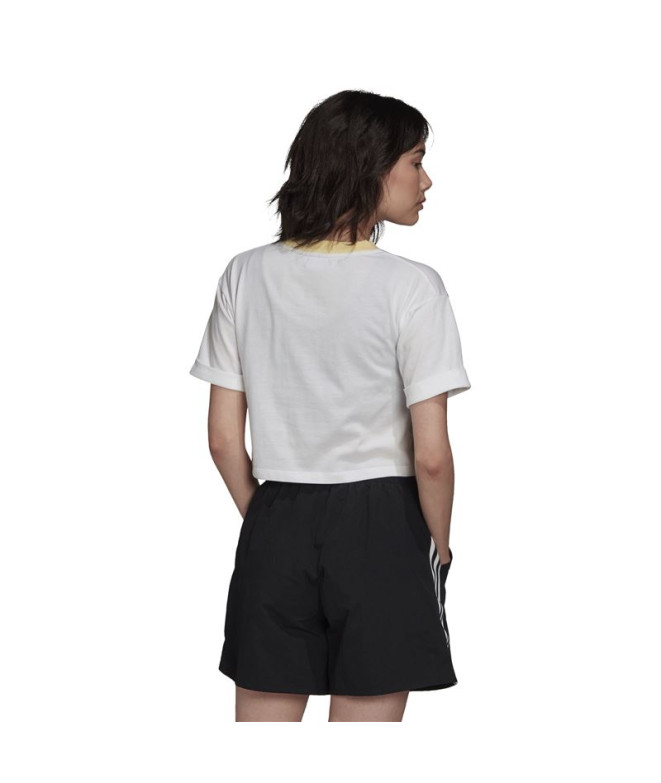 T-shirt adidas Petit trèfle blanc Femme