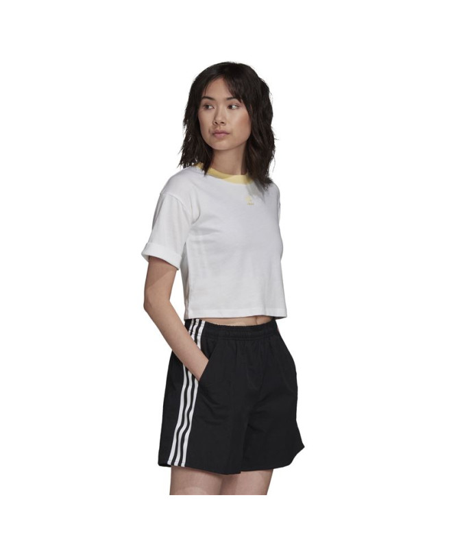 T-shirt adidas Petit trèfle blanc Femme