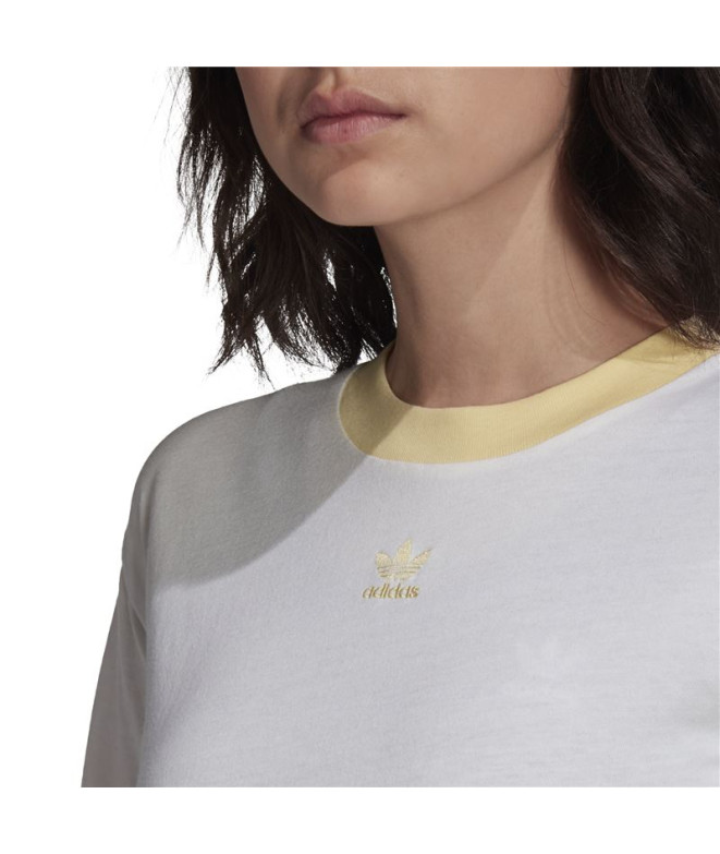 T-shirt adidas Petit trèfle blanc Femme